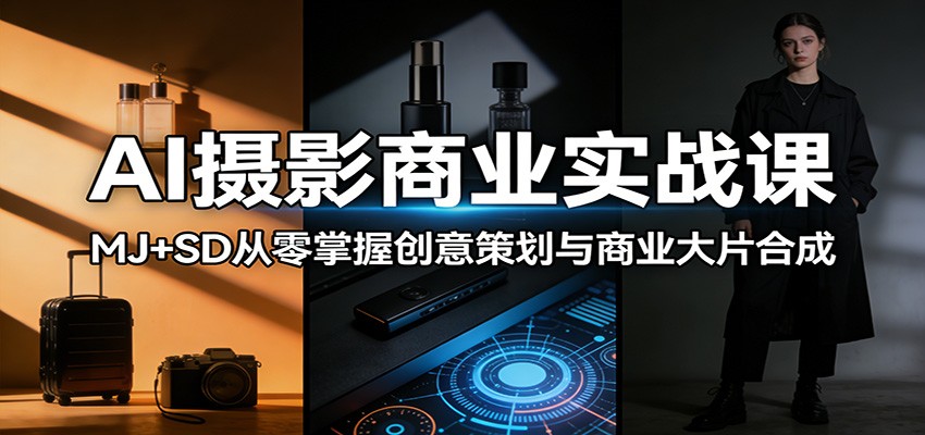 AI摄影商业实战课：MJ+SD从零掌握创意策划与商业大片合成-赛德副业库