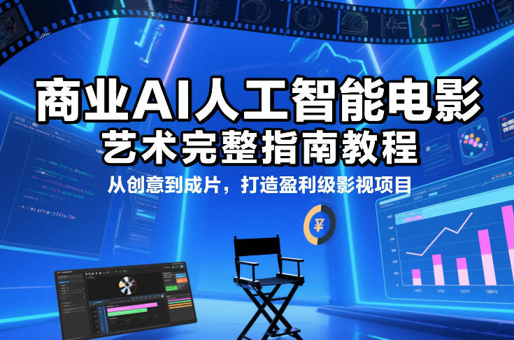商业AI人工智能电影制作的艺术完整指南教程,从创意到成片,打造盈利级影视项目-赛德副业库