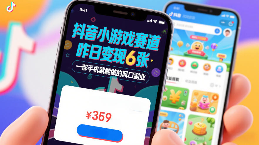 抖音小游戏赛道，昨日变现600+，零基础一部手机就能做的风口副业【揭秘】-赛德副业库