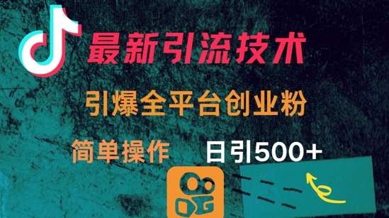 最新引流方法，引爆全平台的一个创业粉，简单操作日引300+-赛德副业库