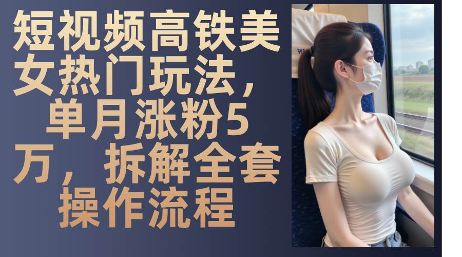 （13319期）短视频高铁美女热门玩法，单月涨粉5万，拆解全套操作流程-赛德副业库