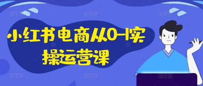 小红书电商从0-1实操运营课，小红书手机实操小红书/IP和私域课/小红书电商电脑实操板块等-赛德副业库