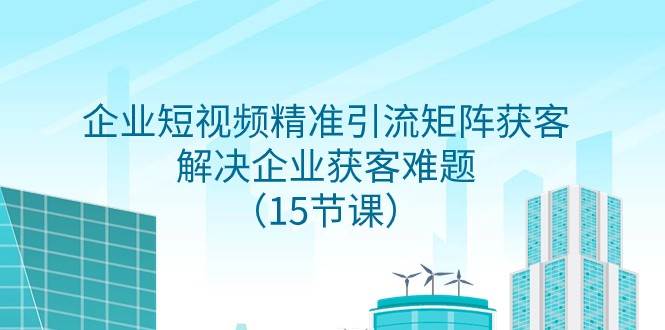 企业短视频精准引流矩阵获客，解决企业获客难题（15节课）-赛德副业库