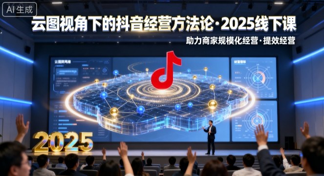 云图视角下的抖音经营方法论，2025线下课，助力商家规模化经营，提效经营（录音+字幕）-赛德副业库