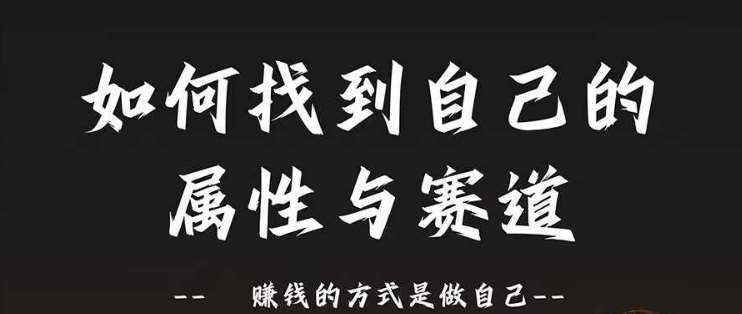 赛道和属性2.0：如何找到自己的属性与赛道，赚钱的方式是做自己-赛德副业库