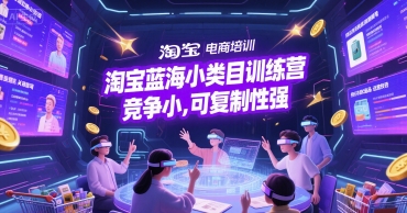 淘宝蓝海小类目训练营， 竞争小，可复制性强-赛德副业库