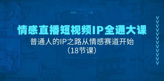 （11497期）情感直播短视频IP全通大课，普通人的IP之路从情感赛道开始（18节课）-赛德副业库