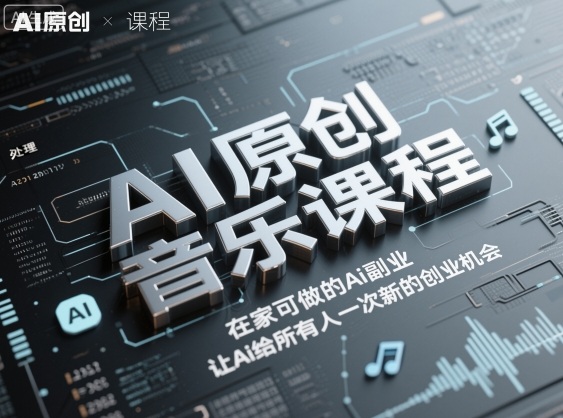 AI原创音乐课程，在家可做的Ai副业，让Ai给所有人一次新的创业机会-赛德副业库