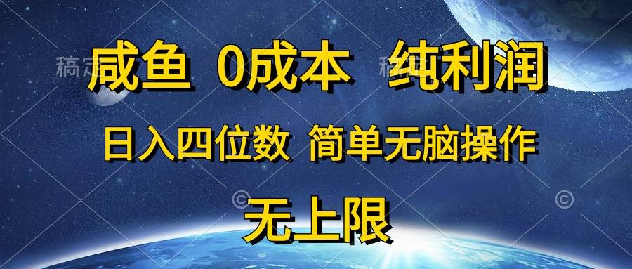 (10576期)咸鱼0成本,纯利润,日入四位数,简单无脑操作-赛德副业库