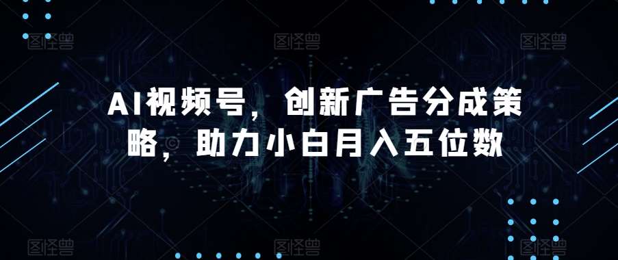 AI视频号，创新广告分成策略，助力小白月入五位数【揭秘】-赛德副业库
