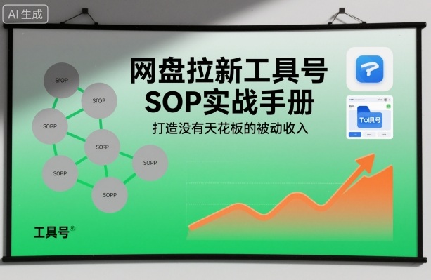 网盘拉新工具号SOP实战手册,打造没有天花板的被动收入-赛德副业库