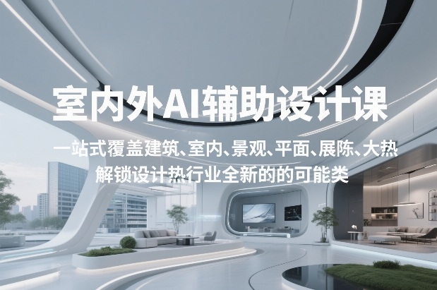 室内外AI设计课,一站式覆盖建筑、室内、景观、平面、展陈五大热门品类,解锁设计行业的全新可能-赛德副业库