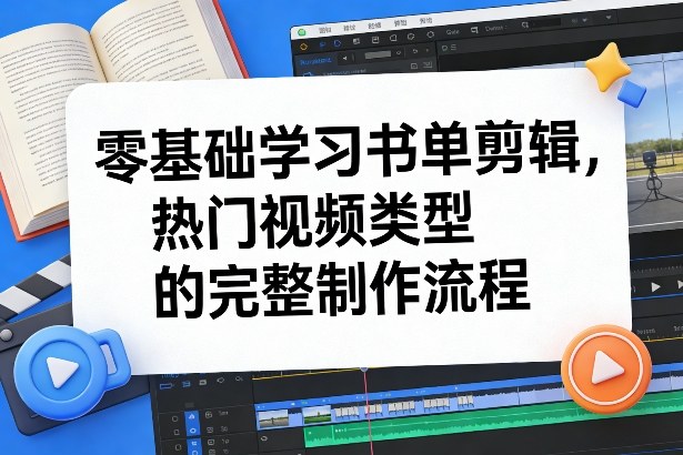零基础学习书单剪辑,热门视频类型的完整制作流程(更新2026)-赛德副业库