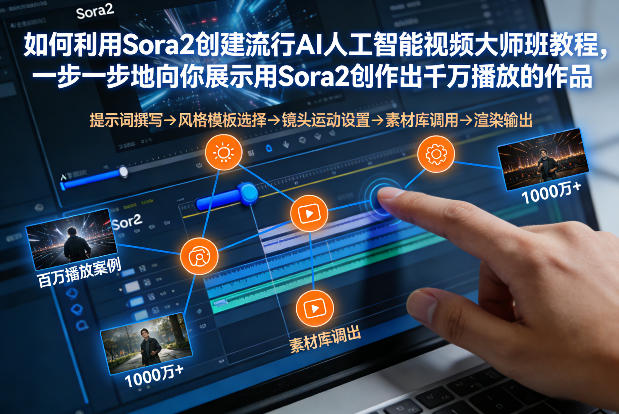 如何利用Sora2创建流行AI人工智能视频大师班,一步一步地向你展示用Sora2创作出千万播放的作品-赛德副业库