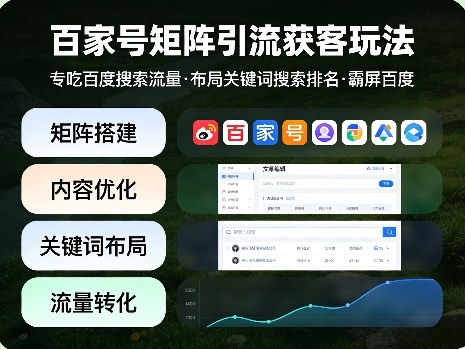 百家号矩阵引流获客玩法，专吃百度搜索流量，布局关键词搜索排名，霸屏百度-赛德副业库