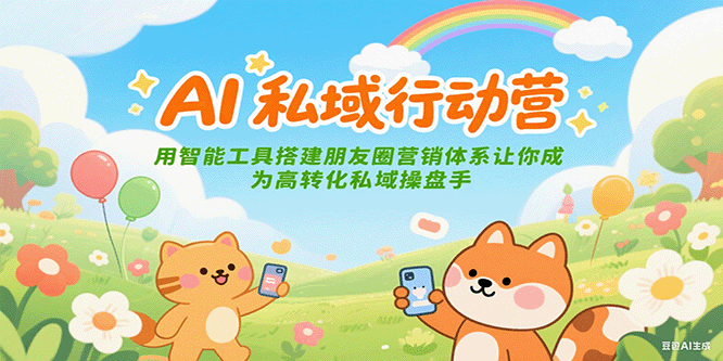 AI私域行动营：用智能工具搭建朋友圈营销体系让你成为高转化私域操盘手-赛德副业库