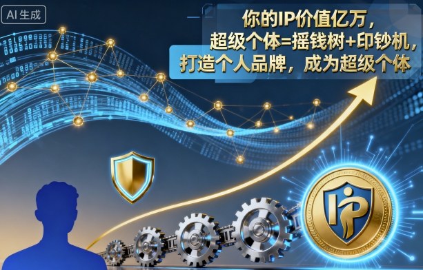 你的IP价值亿万，超级个体=摇钱树+印钞机，打造个人品牌，成为超级个体-赛德副业库