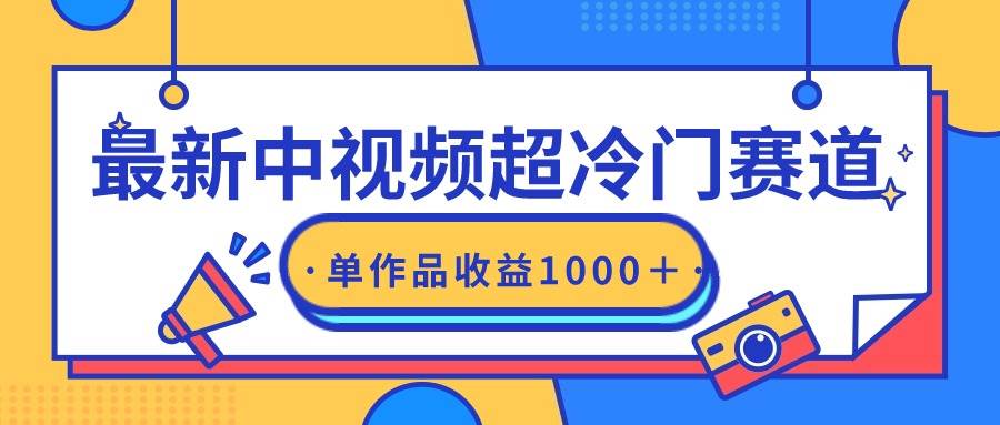 （9275期）最新中视频超冷门赛道，轻松过原创，单条视频收益1000＋-赛德副业库