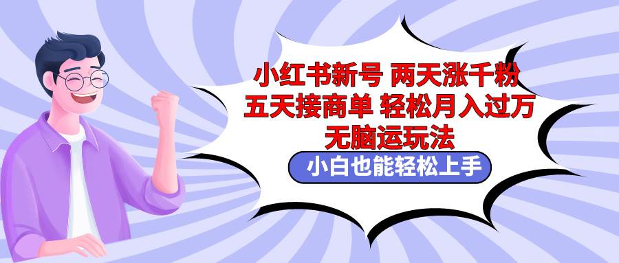 （9239期）小红书新号两天涨千粉五天接商单轻松月入过万 无脑搬运玩法 小白也能轻…-赛德副业库