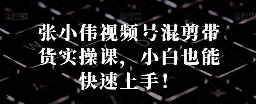 张小伟视频号混剪带货实操课，小白也能快速上手！-赛德副业库