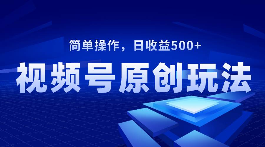 （8400期）视频号原创视频玩法，日收益500+-赛德副业库
