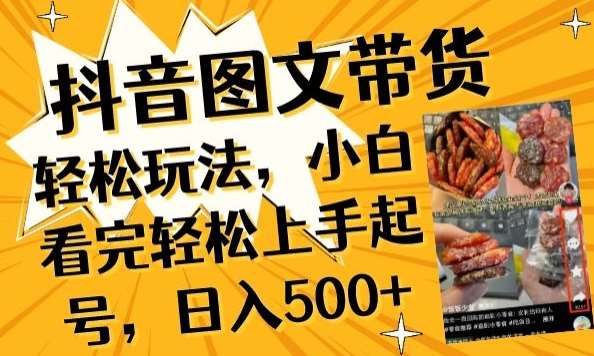 抖音图文带货已过时?那你不如仔细看看这个，小白看完轻松上手起号，日入500+不是梦【揭秘】-赛德副业库