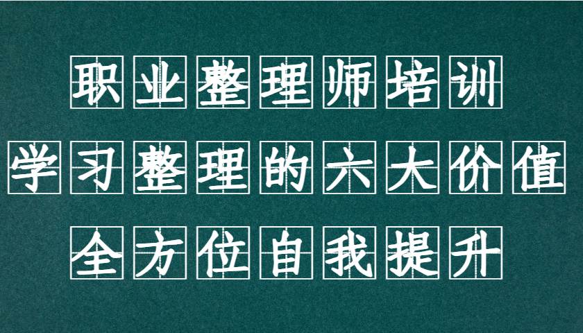职业整理师培训（新版），学习整理的六大价值，全方位自我提升！-赛德副业库