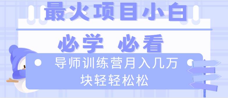 (8569期)导师训练营互联网最牛逼的项目没有之一,新手小白必学,月入2万+轻轻松松-赛德副业库