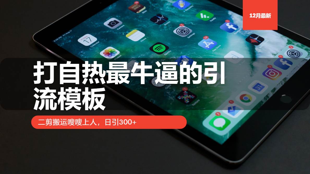 (13654期)打自热最牛逼的引流模板,二剪搬运嗖嗖上人,日引300+-赛德副业库