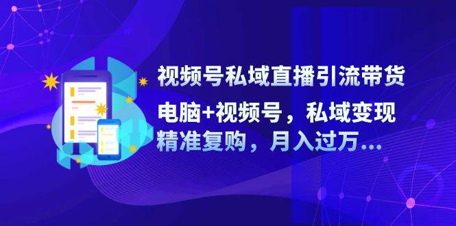（12249期）视频号私域直播引流带货：电脑+视频号，私域变现，精准复购，月入过万…-赛德副业库