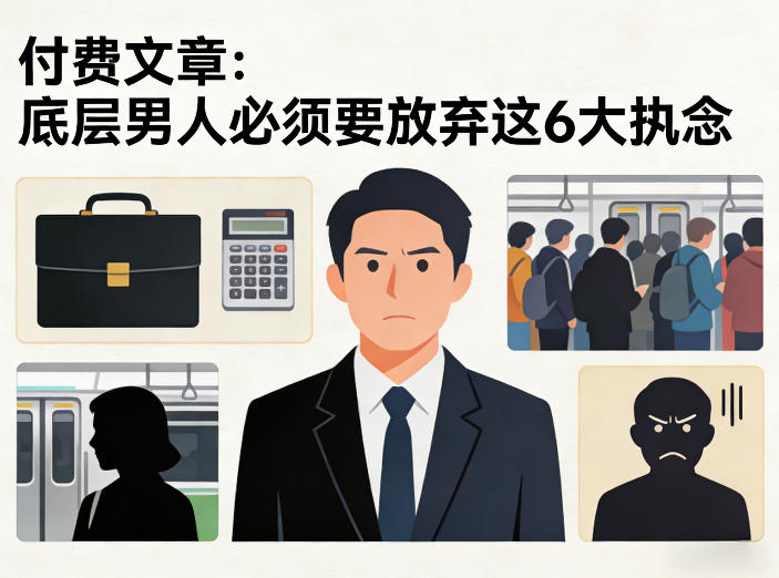 付费文章:底层男人必须要放弃这6大执念-赛德副业库