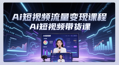 Ai短视频流量变现课程，Ai短视频带货课-赛德副业库