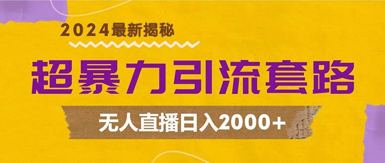 （12800期）超暴力引流套路，无人直播日入2000+-赛德副业库