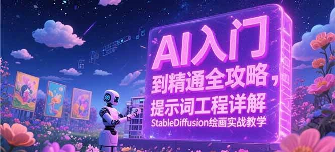 AI入门到精通全攻略,提示词工程详解,StableDiffusion绘画实战教学-赛德副业库