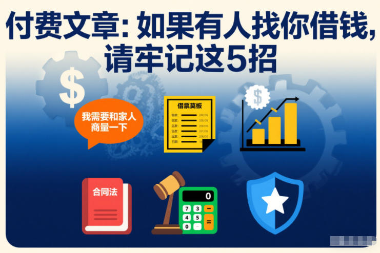 付费文章:如果有人找你借钱,请牢记这5招-赛德副业库