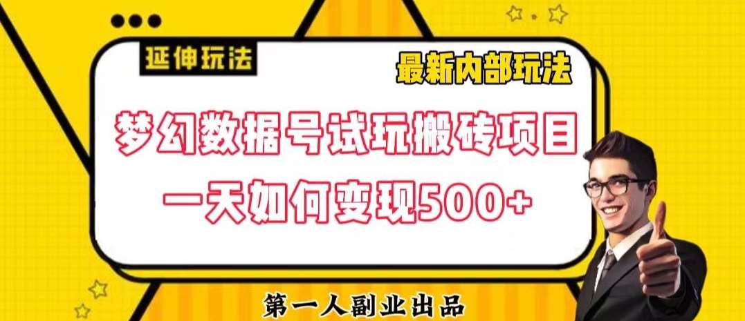 数据号回归玩法游戏试玩搬砖项目再创日入500+【揭秘】-赛德副业库