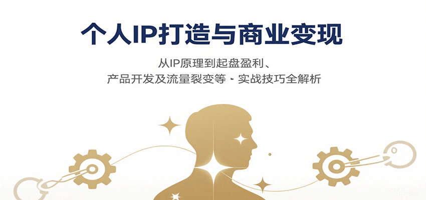 个人IP打造与商业变现,从IP原理到起盘盈利、产品开发及流量裂变等实战技巧全解析-赛德副业库