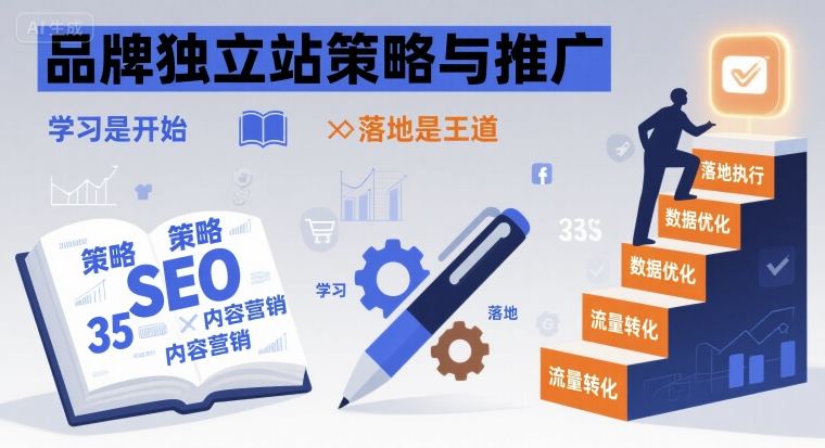 品牌独立站策略与推广,学习是开始,落地是王道-赛德副业库