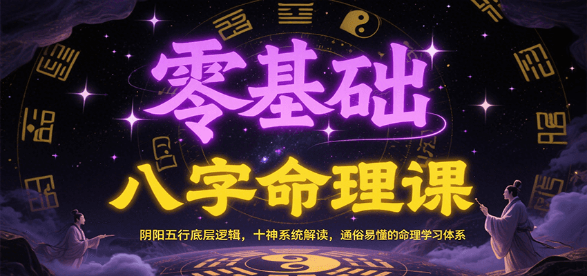 零基础八字命理课:阴阳五行底层逻辑,十神系统解读,通俗易懂的命理学习体系-赛德副业库