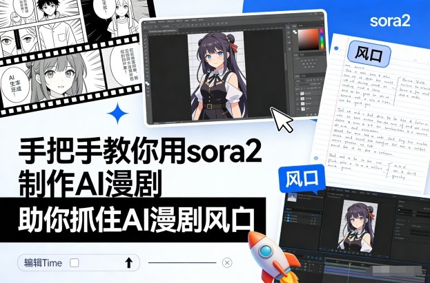 手把手教你用sora2制作AI漫剧，助你抓住AI漫剧风口-赛德副业库