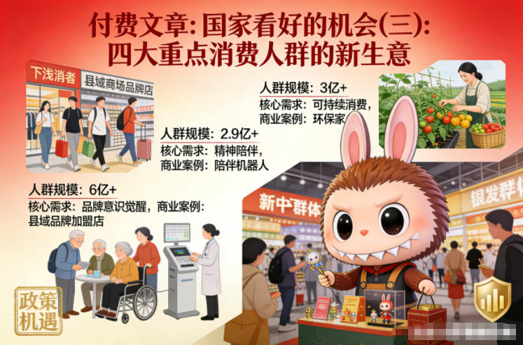 付费文章:国家看好的机会(三):四大重点消 费人群的新生意-赛德副业库