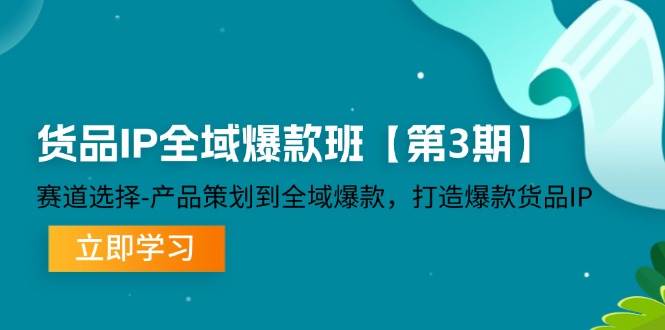 货品IP全域爆款班【第3期】赛道选择、产品策划到全域爆款，打造爆款货品IP-赛德副业库