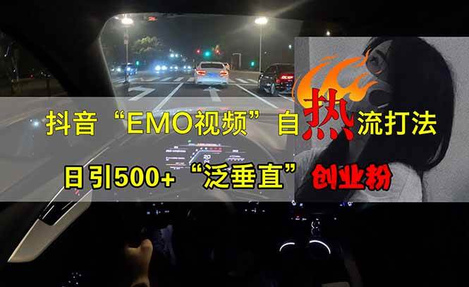 (14135期)抖音EMO自热流创业粉打法,三天起千粉号,单视频十万播放量,多账号矩...-赛德副业库