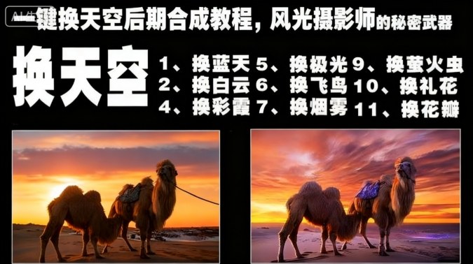 一键换天空后期合成教程,风光摄影师的秘密武器-赛德副业库