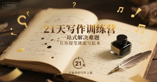 21天写作训练营,一站式解决难题,让你提笔就能写起来-赛德副业库