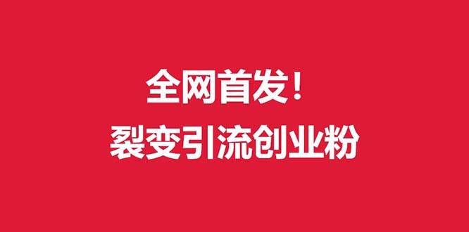 （9061期）（全网首发）外面收费几千的裂变引流高质量创业粉-赛德副业库