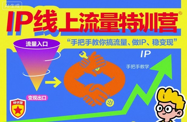 IP线上流量特训营，手把手教你搞流量、做IP、稳变现-赛德副业库