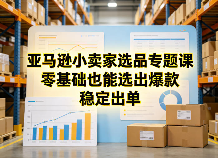 亚马逊小卖家选品专题课，零基础也能选出爆款，稳定出单-赛德副业库