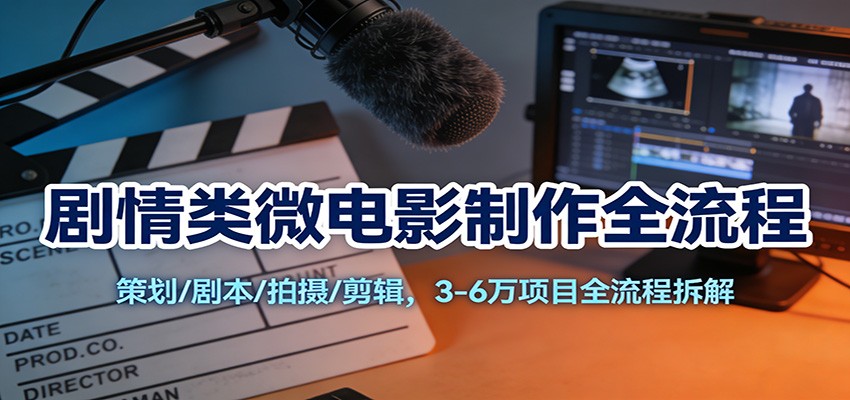 剧情类微电影制作全流程：策划/剧本/拍摄/剪辑，3-6万项目全流程拆解-赛德副业库