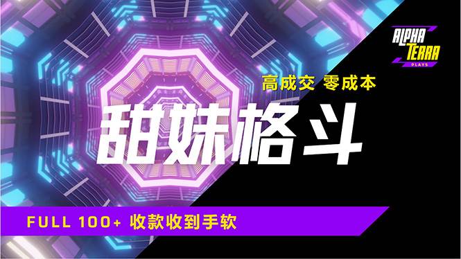 (14559期)高成交零成本,售卖甜美格斗课程,谁发谁火,加爆微信,日入1000+收款...-赛德副业库